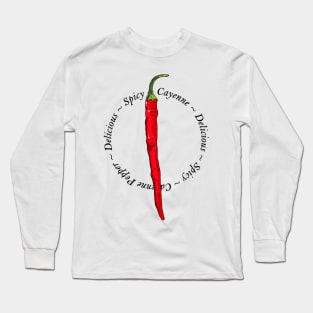 Cayenne Chili Pepper Long Sleeve T-Shirt